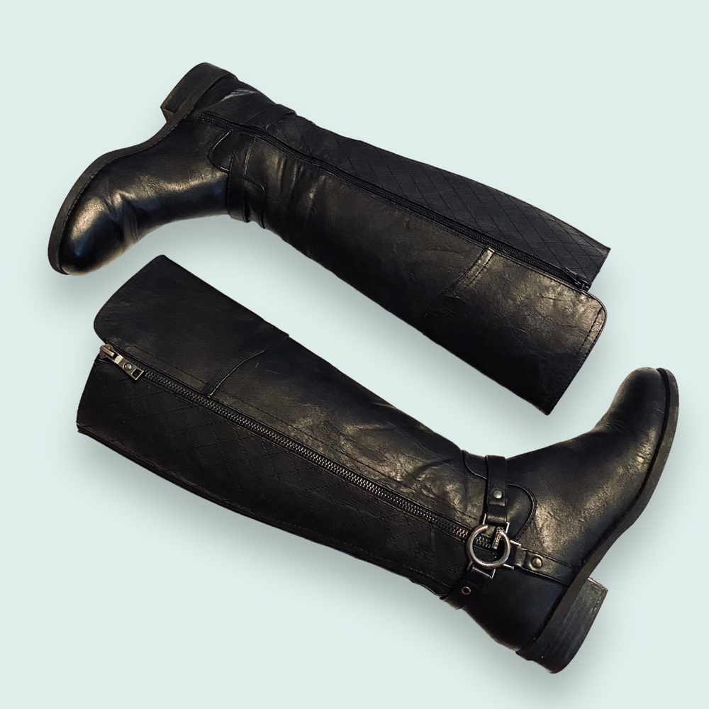 💕5/$25 Women’s Black Riding Knee-High Leather Boots
